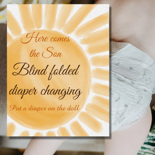 Poster Voici le jeu de Baby shower Son Sunshine Boy