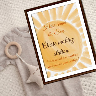 Poster Voici le jeu de Baby shower Son Sunshine Ray