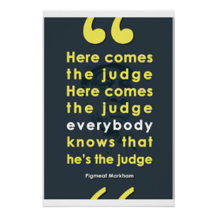 Poster Voici Le Juge - Pigviande Markham