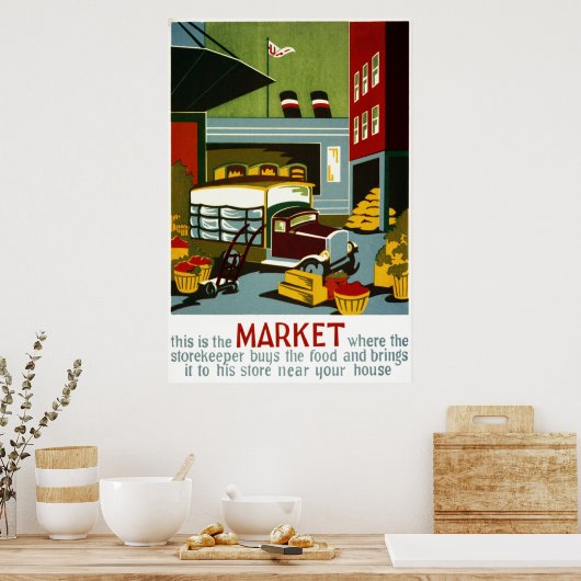 Poster Voici le marché (Cuisine)