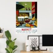 Poster Voici le marché (Bureau à domicile)