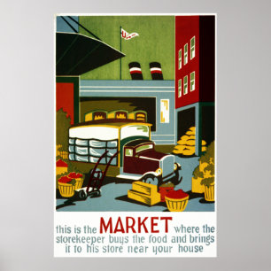Poster Voici le marché