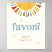 Poster Voici le signal Son Boho Baby shower Favors (Devant)