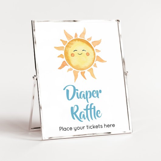 Poster Voici le son mignon raffle de couche de soleil