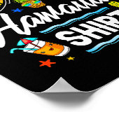 Poster Voici Ma Chemise Hawaïenne Luau Aloha Hawaii Beach (Coin)