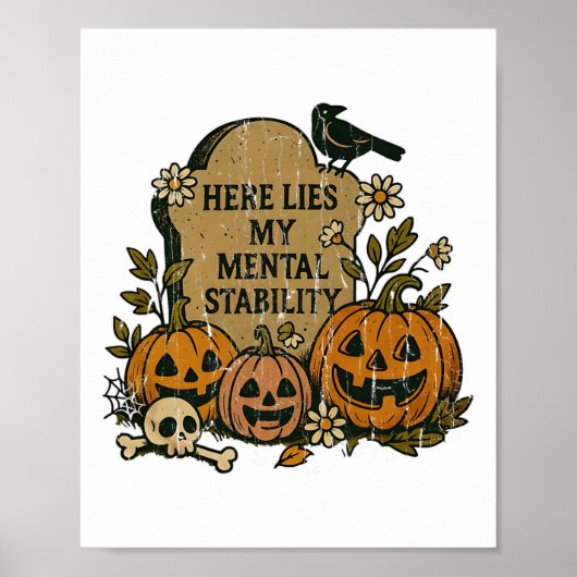 Poster Voici Ma Stabilité Mentale (Devant)