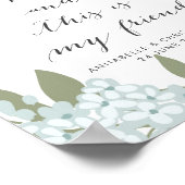 Poster Voici Mon Écriture Bien-Aimée Anémone Mariage Sign (Coin)