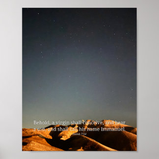Poster Voici qu'une vierge concevra Noël Esaïe 7:14