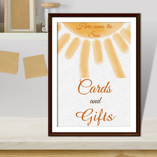 Poster Voici Son Jaune soleil Baby shower Favoriser