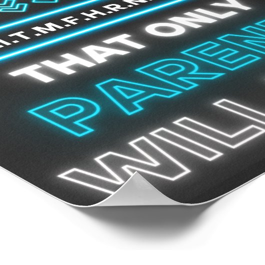 Poster Voici Un Code Que Seuls Les Parents Connaîtront (Coin)