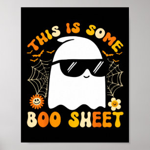 Poster Voici Une Feuille De Boite Halloween Ghost Funny C