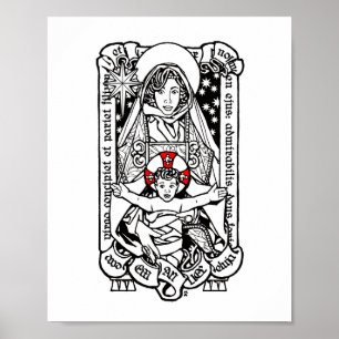 Poster Voici, une Vierge Conceve - Madonna et Chil