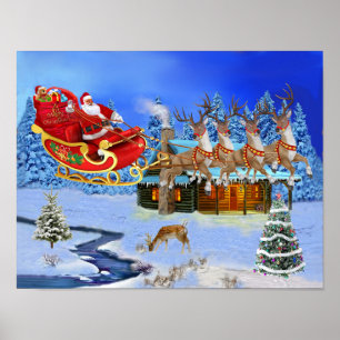 POSTER VOICI VENIR LE PÈRE NOËL