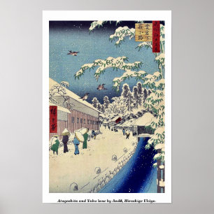 Poster Voie Atagoshita et Yabu par Andō, Hiroshige Ukiyo-