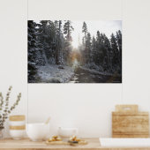Poster Voie de terre neigeuse qui pénètre au soleil (Cuisine)