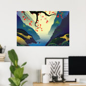 Poster Voie d'eau (pleine) (Bureau à domicile)