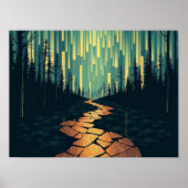 Poster Voie forestière enchantée (Devant)