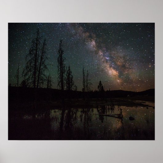 Poster Voie Lactée au-dessus du lac Firehole (Devant)