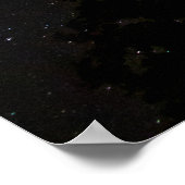 Poster Voie lactée avec silhouette arborée (Coin)