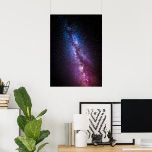 Poster Voie lactée couleurs vives