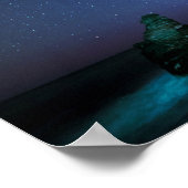 Poster Voie Lactée Galaxie Sur Mer Tropicale La Nuit (Coin)