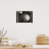 Poster Voie Lactée Terre & Lune (Cuisine)