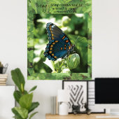 Poster Voie papillon 13 - Restez connecté (Bureau à domicile)