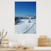 Poster Voies de train à travers la neige (Cuisine)