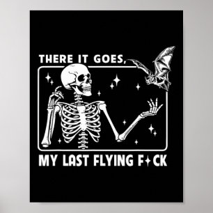 Poster Voilà Mon Dernier Skeletons Volant Drôle Hallo