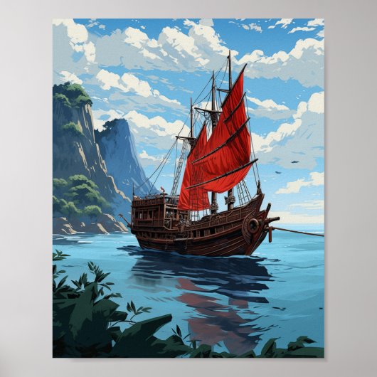 Poster Voile à travers Ha Long Bay (Devant)