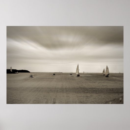 Poster Voile À Travers La Mer Imprimer (Devant)