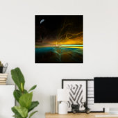 Poster Voile au clair de lune magique (Bureau à domicile)