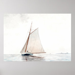 Poster Voile au large de Gloucester par Winslow Homer
