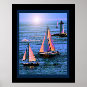Poster Voile de coucher du soleil
