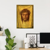 Poster Voile de Veronica Jésus Christ visage, Saint visag (Bureau à domicile)