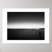 Poster Voile du Sunset Harbour Noir et Blanc (Devant)