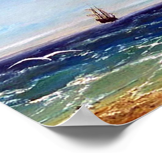Poster Voile en mer par Ivan Aivazovsky (Coin)