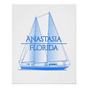 Poster Voile nautique côtière d'Anastasia