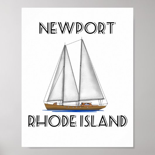 Poster Voile Newport Rhode Island (Devant)