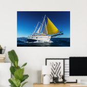 Poster Voile Océane En Yacht (Bureau à domicile)