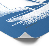 Poster Voile rapide ! nautique, vintage. (Coin)