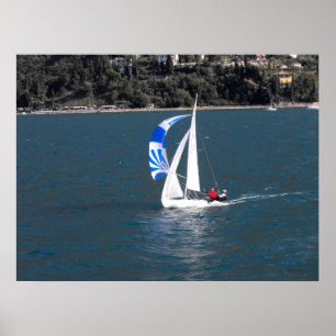 Poster Voile sur le lac de Garde