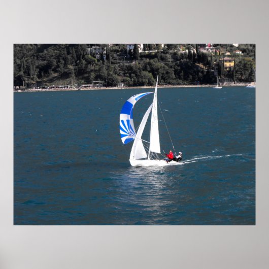 Poster Voile sur le lac de Garde (Devant)