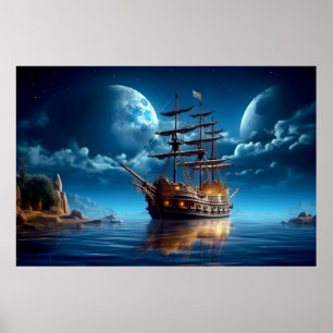 Poster Voile Voyage aventure Tranquille