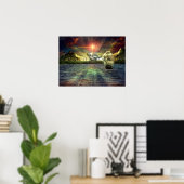 Poster Voiles au coucher du soleil (Bureau à domicile)