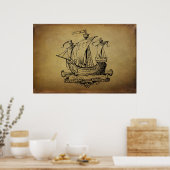 Poster Voilier antique (Cuisine)