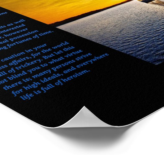 Poster Voilier en bleu (Coin)