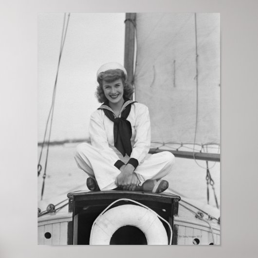 Poster Voilier femme (Devant)