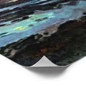 Poster Voilier navigant en mer (abstrait) (Coin)