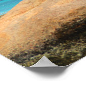 Poster Voilier passant devant la plage (Coin)